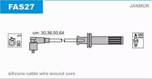 Janmor FAS27 - Комплект запалителеи кабели vvparts.bg