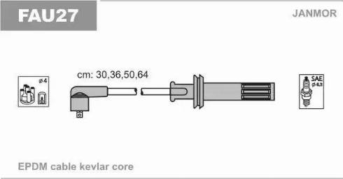 Janmor FAU27 - Комплект запалителеи кабели vvparts.bg