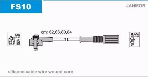 Janmor FS10 - Комплект запалителеи кабели vvparts.bg