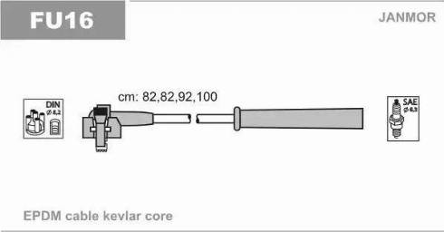 Janmor FU16 - Комплект запалителеи кабели vvparts.bg