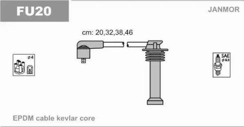 Janmor FU20 - Комплект запалителеи кабели vvparts.bg