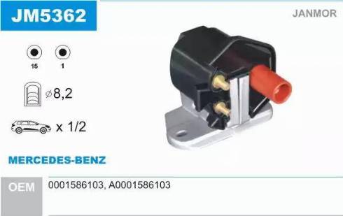 Janmor JM5362 - Запалителна бобина vvparts.bg