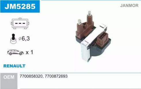 Janmor JM5285 - Запалителна бобина vvparts.bg