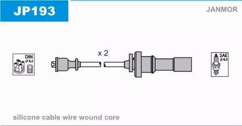 Janmor JP193 - Комплект запалителеи кабели vvparts.bg