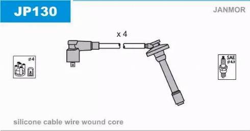 Janmor JP130 - Комплект запалителеи кабели vvparts.bg