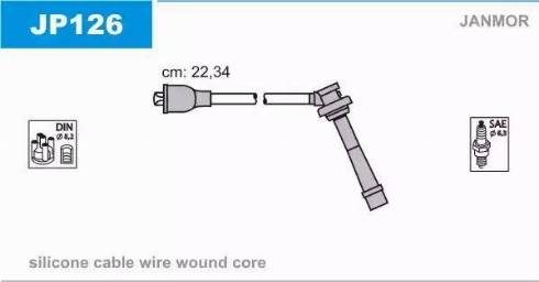 Janmor JP126 - Комплект запалителеи кабели vvparts.bg