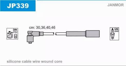 Janmor JP339 - Комплект запалителеи кабели vvparts.bg