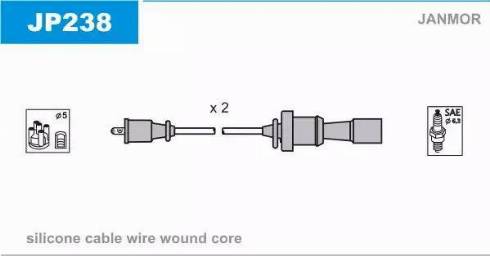 Janmor JP238 - Комплект запалителеи кабели vvparts.bg