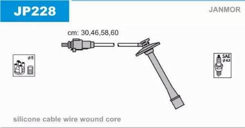 Janmor JP228 - Комплект запалителеи кабели vvparts.bg