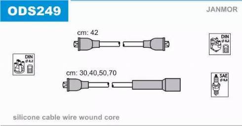 Janmor ODS249 - Комплект запалителеи кабели vvparts.bg