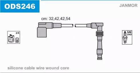 Janmor ODS246 - Комплект запалителеи кабели vvparts.bg