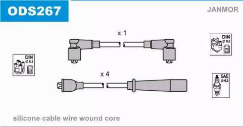 Janmor ODS267 - Комплект запалителеи кабели vvparts.bg