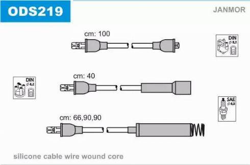 Janmor ODS219 - Комплект запалителеи кабели vvparts.bg