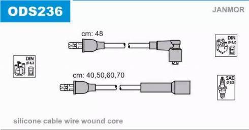 Janmor ODS236 - Комплект запалителеи кабели vvparts.bg