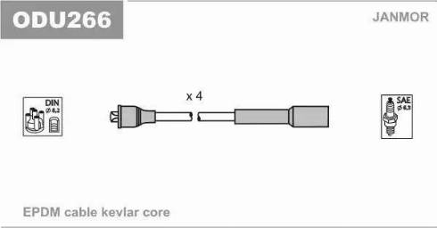 Janmor ODU266 - Комплект запалителеи кабели vvparts.bg
