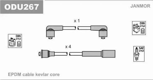 Janmor ODU267 - Комплект запалителеи кабели vvparts.bg