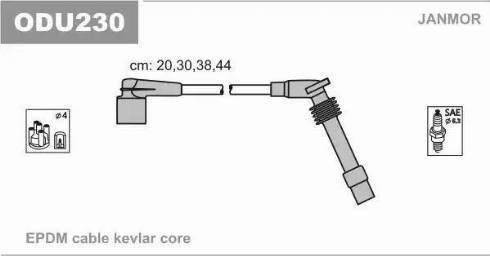 Janmor ODU230 - Комплект запалителеи кабели vvparts.bg