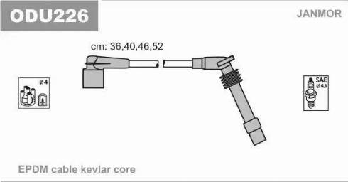 Janmor ODU226 - Комплект запалителеи кабели vvparts.bg