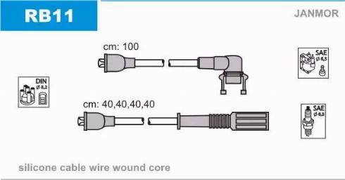 Janmor RB11 - Комплект запалителеи кабели vvparts.bg