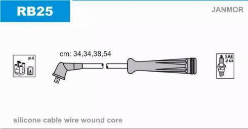 Janmor RB25 - Комплект запалителеи кабели vvparts.bg