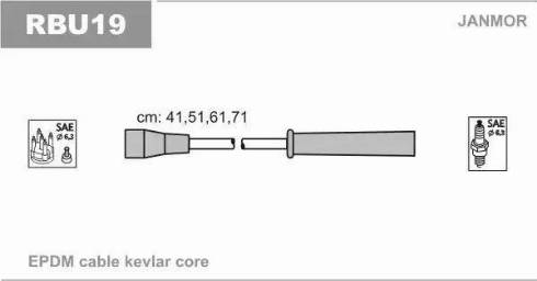 Janmor RBU19 - Комплект запалителеи кабели vvparts.bg