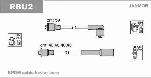 Janmor RBU2 - Комплект запалителеи кабели vvparts.bg