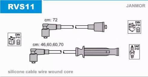 Janmor RVS11 - Комплект запалителеи кабели vvparts.bg