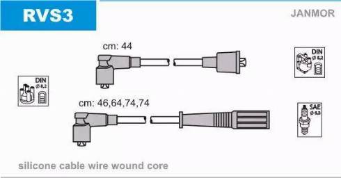 Janmor RVS3 - Комплект запалителеи кабели vvparts.bg