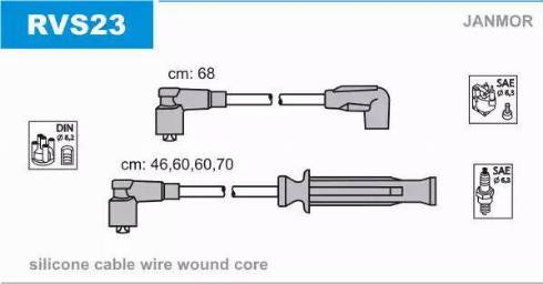 Janmor RVS23 - Комплект запалителеи кабели vvparts.bg