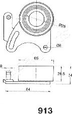 Japanparts BE-913 - Ремъчен обтегач, ангренаж vvparts.bg