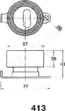 Japanparts BE-413 - Ремъчен обтегач, ангренаж vvparts.bg