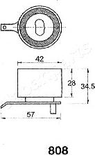 Japanparts BE-808 - Ремъчен обтегач, ангренаж vvparts.bg