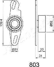 Japanparts BE-803 - Ремъчен обтегач, ангренаж vvparts.bg