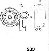 Japanparts BE-233 - Ремъчен обтегач, ангренаж vvparts.bg