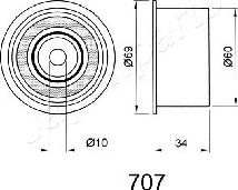 Japanparts BE-707 - Ремъчен обтегач, ангренаж vvparts.bg