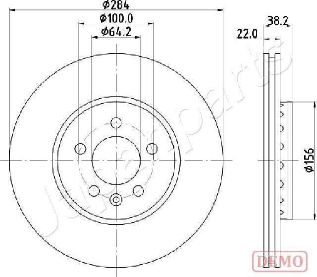 Japanparts DI-442C - Спирачен диск vvparts.bg