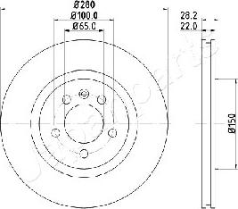 Japanparts DI-0944 - Спирачен диск vvparts.bg