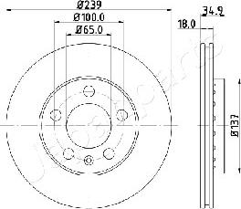 Japanparts DI-0945 - Спирачен диск vvparts.bg