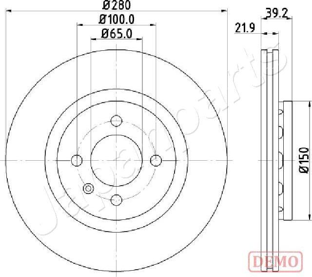 Japanparts DI-0940C - Спирачен диск vvparts.bg