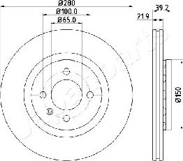 Japanparts DI-0940 - Спирачен диск vvparts.bg