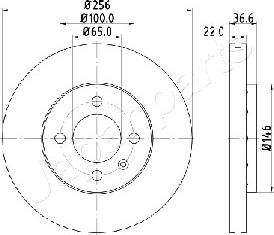 Japanparts DI-0943 - Спирачен диск vvparts.bg