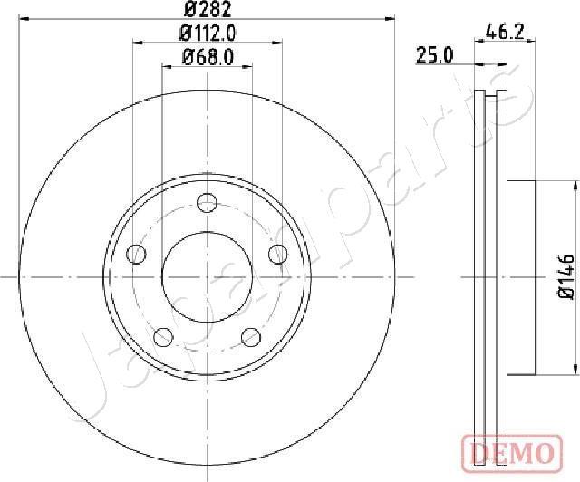 Japanparts DI-0955C - Спирачен диск vvparts.bg