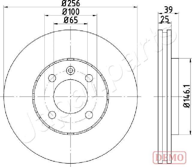 Japanparts DI-0951C - Спирачен диск vvparts.bg