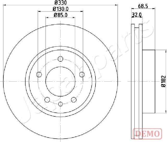 Japanparts DI-0957C - Спирачен диск vvparts.bg