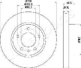 Japanparts DI-0957 - Спирачен диск vvparts.bg