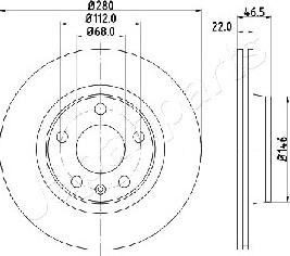 Japanparts DI-0911 - Спирачен диск vvparts.bg