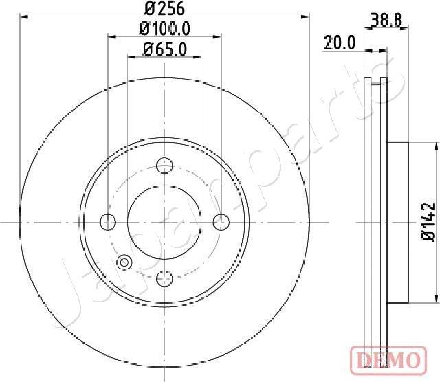 Japanparts DI-0935C - Спирачен диск vvparts.bg