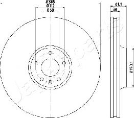 Japanparts DI-0928 - Спирачен диск vvparts.bg