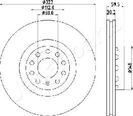 Japanparts DI-0922 - Спирачен диск vvparts.bg