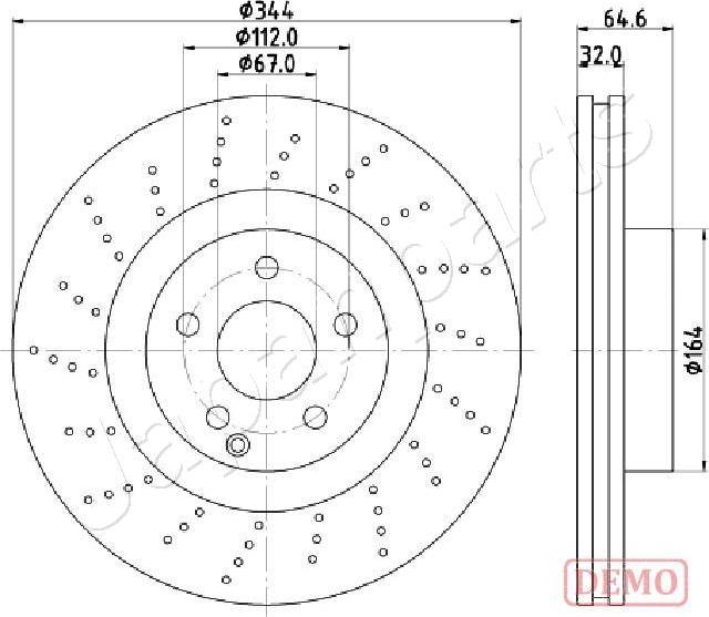 Japanparts DI-0558C - Спирачен диск vvparts.bg